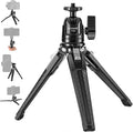 NEEWER Mini Metal Table Tripod with 360° Ball Head, TP29 | Support Vertical Recording and Handle, Portable Travel Tripod. 1/4" Screw for Camera Mobile Phone Action Cam, Max. Load 3 kg by Neewer