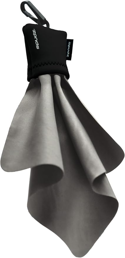 SPUDZ Classic Microfiber Lens Cleaner – Clip-On Pouch, Washable – for Binoculars, Scopes, Glasses, Screens | Classic | Black, 10 x 10 Inch - Image 6