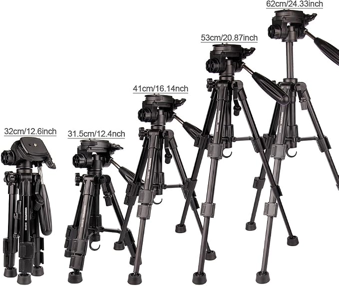 CAMBOFOTO 30"-Camera-Tripod, Porfessional Aluminum Heavy Duty Tripod Stand for Mirrorless Camera/DSLR/Cell Phone/Camcorder, with Holder and Travel Bag (Weight 1.5Lb, Max Load 15 Lb) | Heavy Duty Tripod for Mirrorless Camera/DSLR/Camcorder, with Holder ... - Image 8