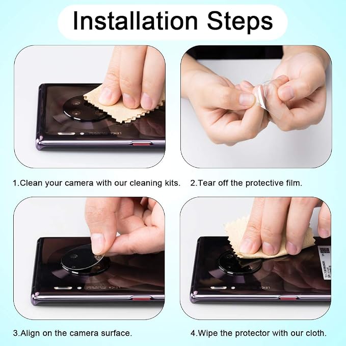 (3 Pack) Orzero Camera Lens Protector Compatible for Samsung Galaxy Z Fold 5 5G, Protector de Cámera 9H Tempered Glass for Crystal Imaging and Whole Module Protection - Image 6