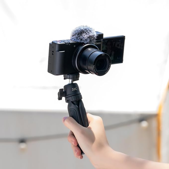 JJC Cold Shoe Wind Muff for Sony ZV-E10 II ZVE10 ZV-1F ZV-1 II ZV-E1, Black | Furry Windshield Wind Shield, Microphone Puff, Shoe Adapter Mount Holder for LED Light Mic Attachment, Vlogging Accessories - Image 9