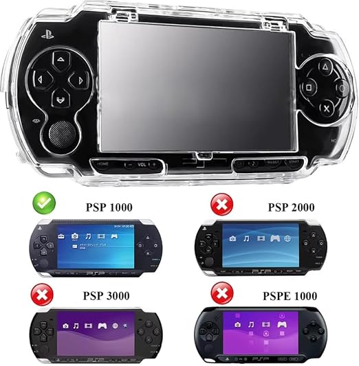 CYSFETENA Clear Hard Case Cover Compatible with PSP 1000/1001- Replacement Transparent Slim Anti-Scratch PSP 1000 Game Console Snap-in Crystal Protector Housing Case - Image 3