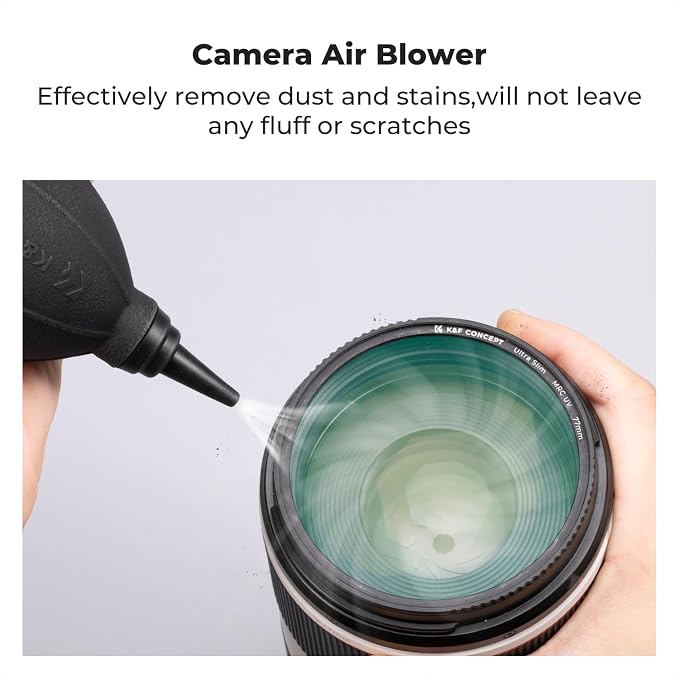 K&F CONCEPT 15-1 Lens Cleaning Kit for DSLR, Phone, Photography Enthusiasts | Strong Blower,Safe Cleaning Solution,Anti-Static Lint-Free Pen,Portable Microfiber Cleaning Cloth Multi Device Use,MK06 - Image 2