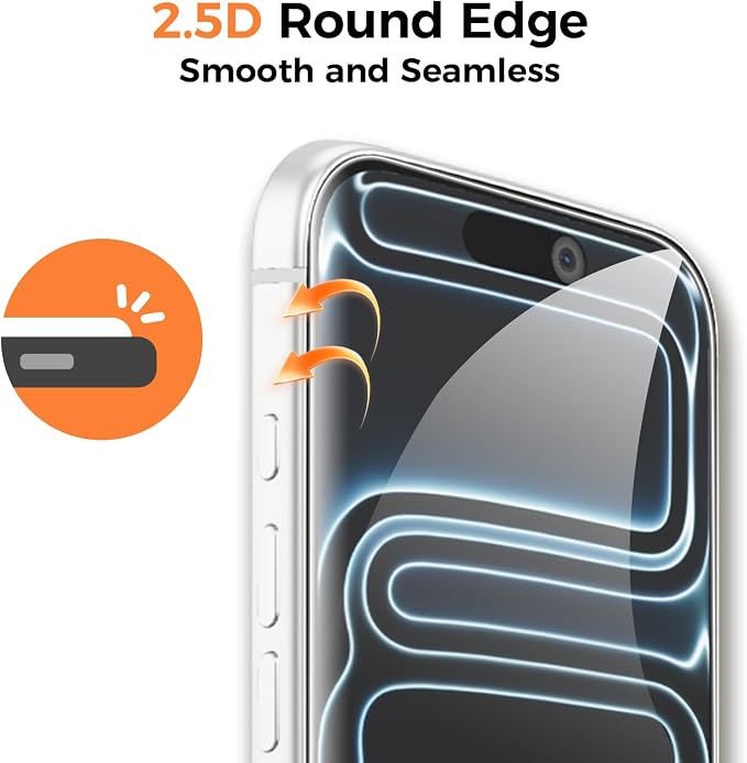 Screen Protector for iPhone 17 Pro 6.3 inch +2 Pack Silver Metal Camera Lens cover Protector - Image 6