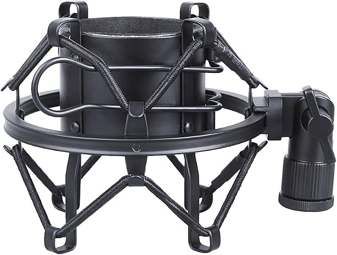 Koolertron Microphone Shock Mount,Mic Clip Holder,Universal 50MM Anti-Vibration Mic Holder for 48MM-54mm Diameter Studio Condenser Mic (Black) - Image 9