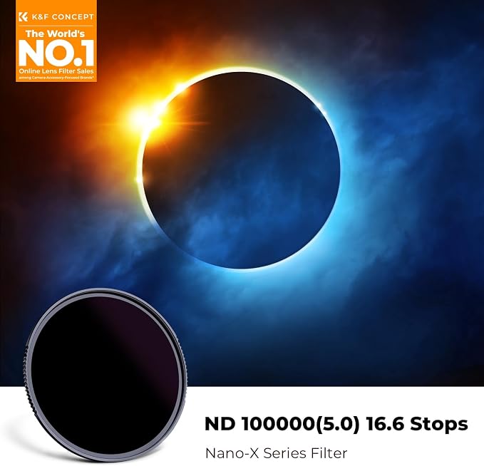K&F CONCEPT 49mm ND100000(16.6 Stops) High Definition ND Lens Filter | Optical Glass Fixed Neutral Density Lens Filter with 28 Multi-Layer Coatings (Nano X Series) FN706 - Image 2