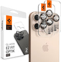 Spigen Camera Lens Protector for iPhone 16 Pro Max,16 Pro - Desert Titanium | GlasTR EZ Fit Optik Pro, 9H+ Tempered glass, Scratch resistant, Auto-align tray, Original photo quality, Case-friendly, 2Pack by Unknown