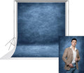 UrcTepics 8×12ft Dark Blue Abstract Fabric Backdrop. School Headshot, Senior Portrait, Yearbook Background. Professional Studio Photography. by UrcTepics