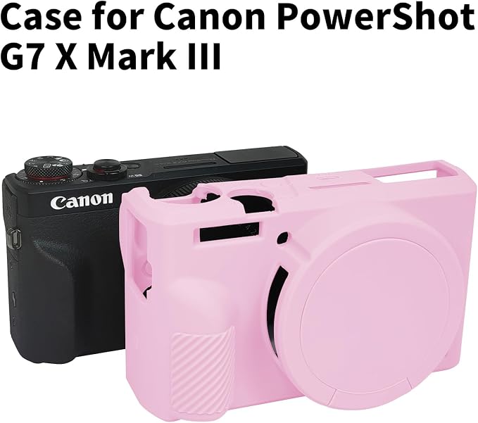 Easy Hood Camera Case Cover for Canon Powershot G7X Mark III Camera(Pink) | With Removable Lens Cover,Soft Silicone Protective Case,Anti-Scratch,Slim Fit,Enhanced Grip,Lightweight Camera Accessories - Image 7