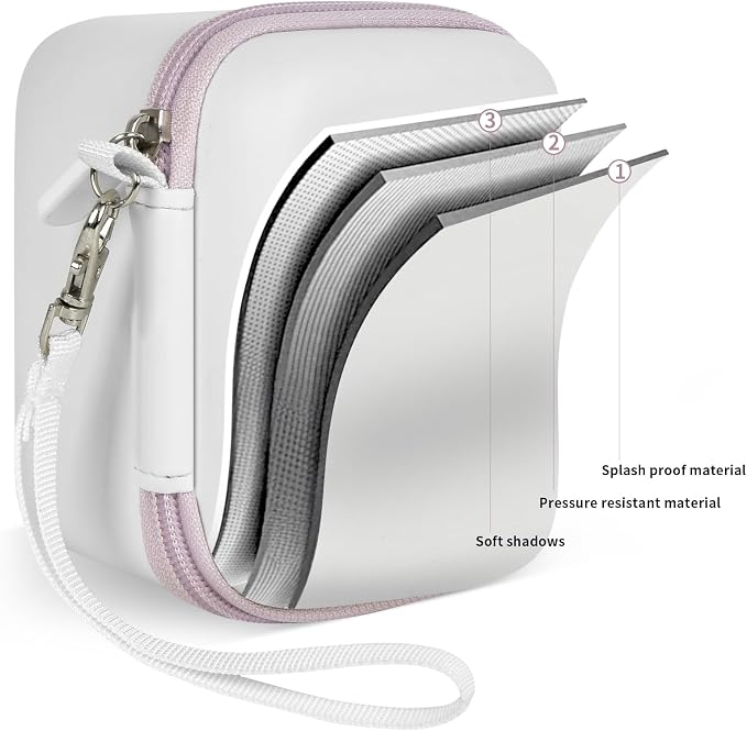 ANKHOH Case for Polaroid Go Gen 2/3, for Polaroid Go 9035/9071/9070 | PU shell with padded interior and removable wrist strap stores film, photos and cables, Case Only - Image 5