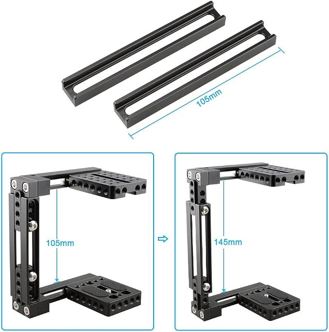 CAMVATE Adjustable Camera Cage Fit for Right Handle and Left Handle Camera - Image 5