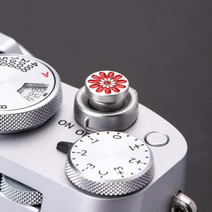 Camera Soft Release Button, Shutter Button for Fujifilm X100VI X100V X-E4 X-E3 X-T5 X-T4 X-T3 X-T30 II X-T20 X-PRO3 (red Daisy Button) - Image 9