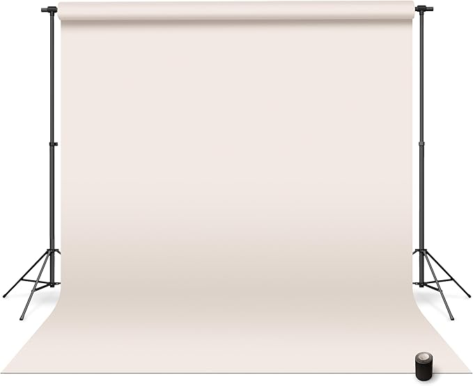 Denny Mfg Seamless Paper Backdrop for Photoshoot, Off White, 53 in x 36 ft | Photoshoot backdrop, Matte Finish for Portraits, Product Photos and Video Shoots, with Free Roll Gaffer Tape (2 in x 13 ft) by DennyManufacturing