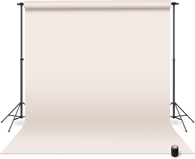 Denny Mfg Seamless Paper Backdrop for Photoshoot, Off White, 86 in x 36 ft | Photography Backdrop, Matte Finish for Portraits, Product Photos and Video Shoots, with Free Roll Gaffer Tape (2 in x 13 ft) by Unknown