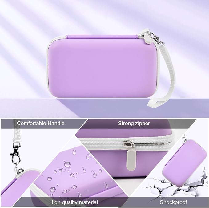 Case Compatible with ESOXOFFORE for Dylanto for Anchioo for WEEFUN for GKTZ for Amzelas for Mafiti Instant Print Camera for Kids, Film Camera Storage Holder Organizer Bag (Box Only)- Purple | For ESOXOFFORE/ for Dylanto/ for WEEFUN/ for Anchioo/ for GK... - Image 5