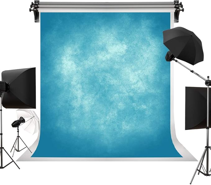 Kate 1.5x2.2m Blue Portrait Backdrops Abstract Blue Photography Backgrounds Vintage Backdrops by KateBackdropforPhotography