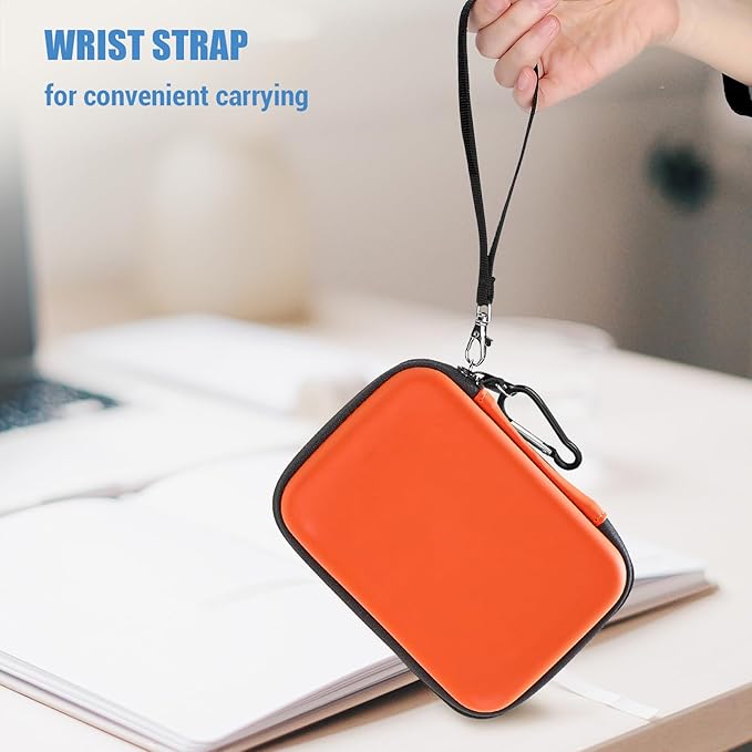 ProCase External Hard Drive Travel Case for 2.5" HDD/SSD -Orange | Fits Seagate Portable, Samsung T9, WD Elements, My Passport, Toshiba Canvio Basics, 1TB-5TB Drives, USB 3.0 HDD/SSD Storage - Image 5