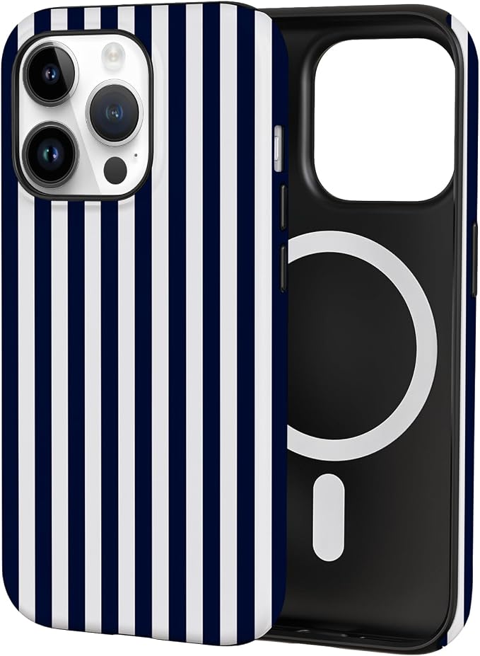 TPU Phone Case for iPhone 14 Pro Max, MagSafe Wireless Charging Compatible, Shockproof Slim Fit Protective Cover with Anti-Yellowing & Raised Camera Protection (Stripe 3, iPhone 14 Pro Max) by Unknown