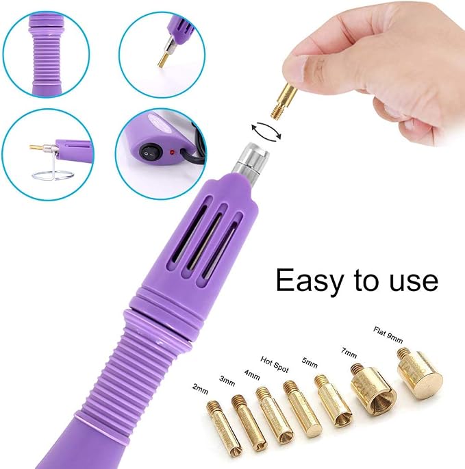 Epesl Bedazzler Kit with Rhinestones, Hot Fixed Gems Craft Applicator - Diamond Painting Pen, Wax Pencil, Tweezers, Tray, Cleaning Brush, Picker Rhinestones Crystals for DIY Clothes Shoes - Image 2
