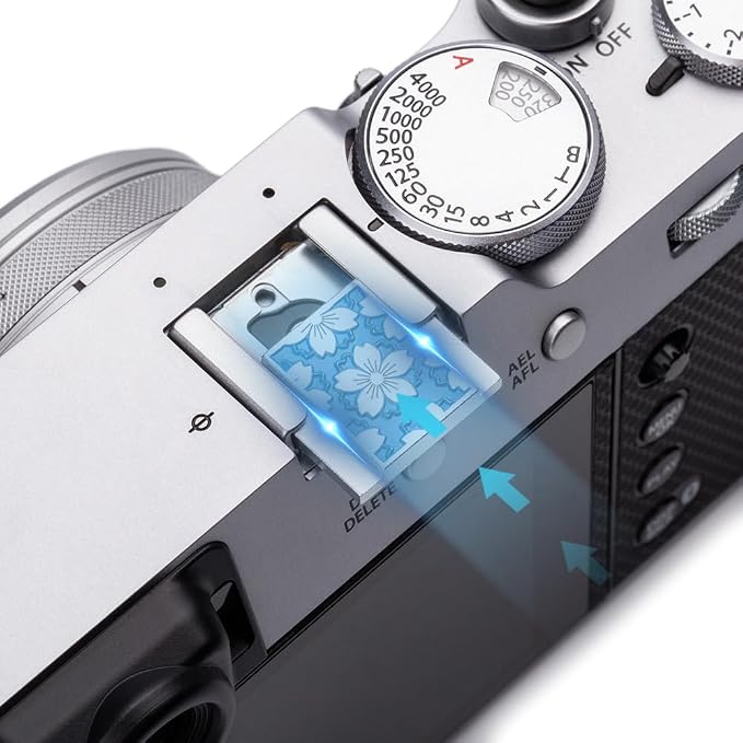 Camera Metal Hot Shoe Cover Shutter Buttons for FUJIFILM X100VI X100V XPro3 XPro2 XPro1 X-T4 X-T3 X-T50 X-T30 for NikonZF Z5 Z6 for Canon (Blue-Set) - Image 2