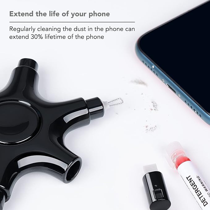 iPhone Cleaning Kit for Charging Port Cleaner,Lightning Charger Connector | Speaker Cable,AirPod Pro Cell Phone，Cleaning Putty，Repair Restore Tool,Thin Cleaning Brushes,Microfiber Cloths,Port Pick - Image 2