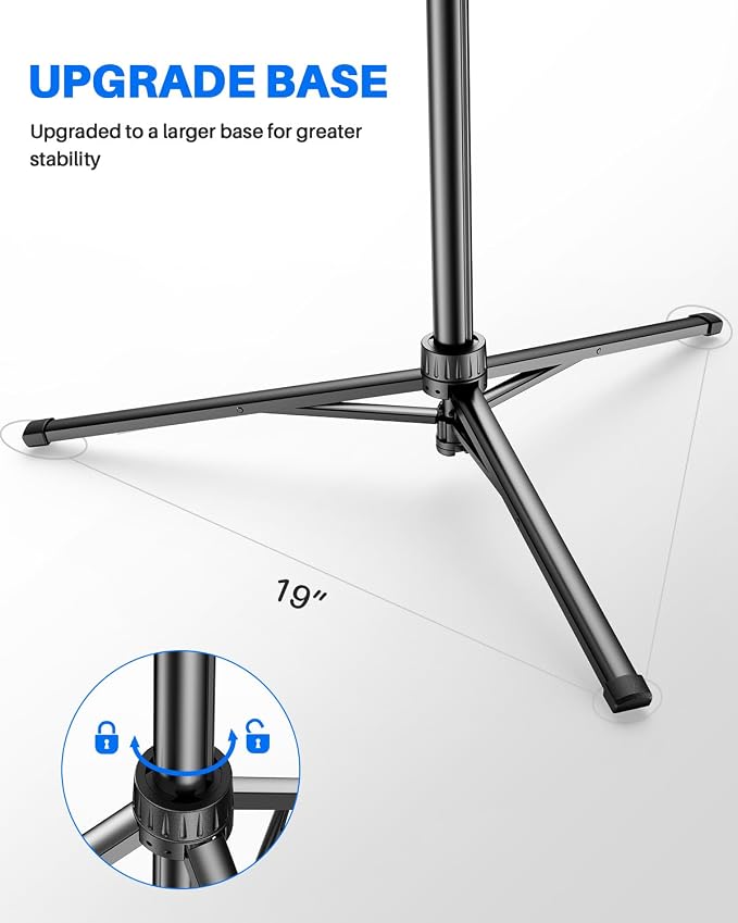67" Phone Tripod, MIIASI Extendable Tripod for iPhone, Selfie Stick with Remote and Phone Holder, Compatible with iPhone/Android/Camera, Light Stand - Image 3