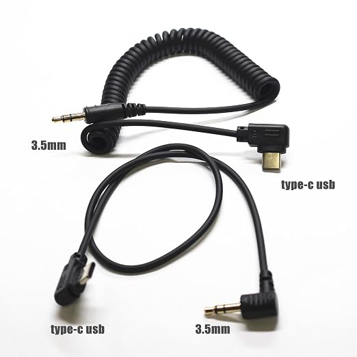 (3.5mm-USB c) for Sony a7v/a7m5/a7r6 Shutter Release Connection Cable Camera a6700 a7c r/a7cII/ZV-E1/ZV-E10 II 13.8in Flash Starter Remote Control Accessory Wire(3.5mm-Type c Cable 2pcs) - Image 7