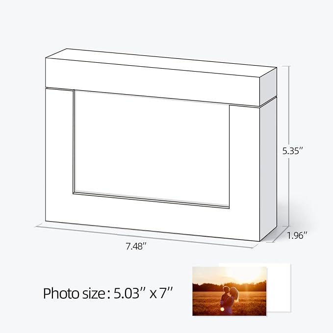 Cardboard Photo Boxes 5x7 For Pictures, Family Photos Storage Box Set, Photo Album Box Archival For Couple Photos, Postcards Box (2 pack) - Image 6