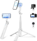 70" Magnetic Tripod for iPhone Magsafe, Extendable Selfie Stick Tripod | Rechargeable Remote & Magnetic Holder, 360° Rotatable Cell Phone Tripods Stand for Video Recording & Content Creation by Victiv