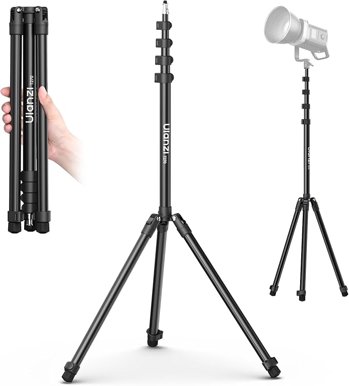 ULANZI T270 Light Stand - 8.8FT/270cm Adjustable Photography Light Stand Tripod, Aluminum Portable Studio Lighting Stand for Softbox, LED Video Light, Reflector, Strobe, Photo Video Photography | Aluminum Portable Studio Lighting Stand for Softbox, LED... by ulanzi