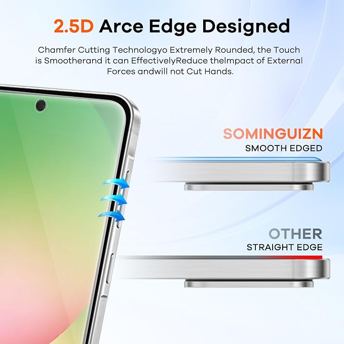 4+4 Pack for Samsung Galaxy A56 5G Screen Protector Camera Lens Protector | 9H Tempered Glass Cell Phone Protector Phone Camera Lens Protector - Image 5
