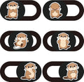 6Pcs 6 Styles Otter Cute Laptop Camera Cover Privacy Guard Accessories, 0.04 Inch Ultra Thin Webcam Cover Slide Protector Blocker for Desktop Computer Tablet Notebook Mini PC Office Use by PRESSINART