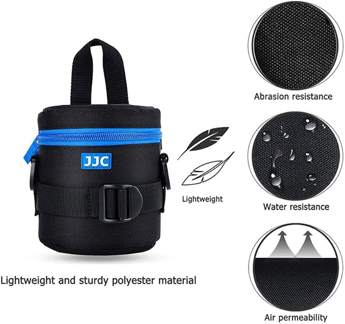 JJC Camera Lens Case Pouch, Padded Bag Fits Lens up to 3.0 x 3.9 (D x L) | for Canon EF-S 18-55mm/RF 35mm f1.8/RF-S 18-150mm/Nikon Nikkor AF-S 18-55mm/Z 50mm f1.8S/Fujifilm XC 15-45mm Lens & More - Image 3