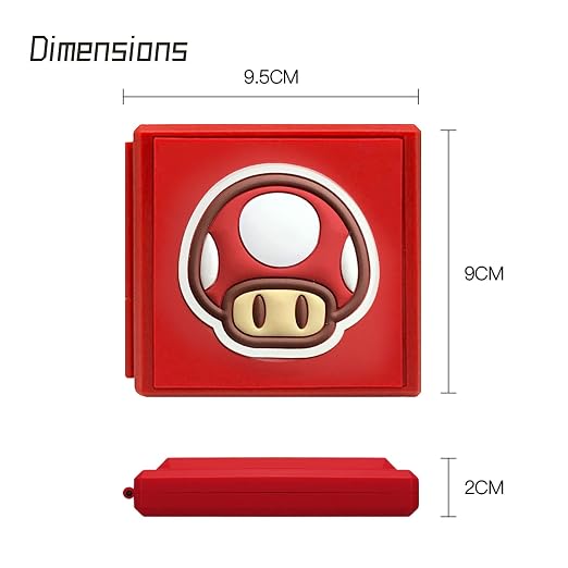 doepeBAE Game Card Case for Nintendo Switch,Portable Game Card Holder,Hard Shell Storage Case,Large Capacity Switch Card Organizer with 12 Card Slots (R Red) - Image 2