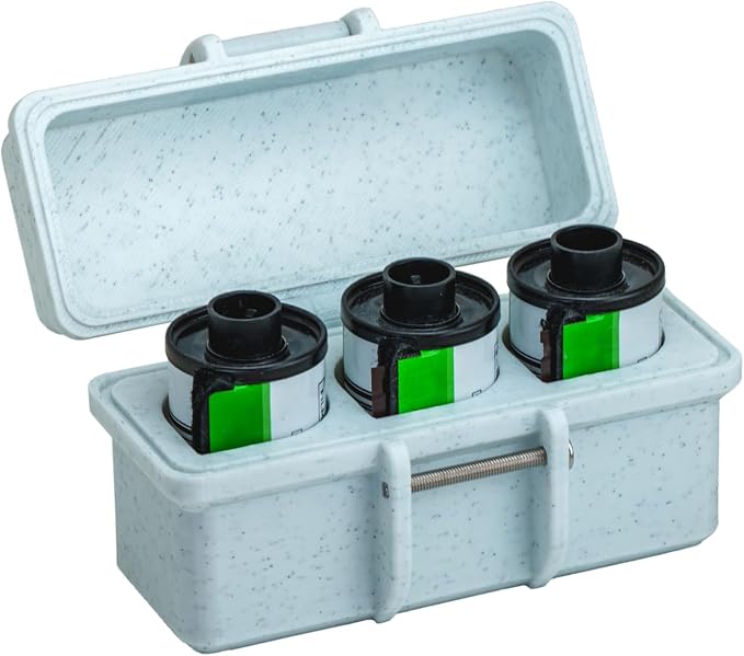 35mm Film Storage Case, 3-Roll 135 Film Canister Holder with Snap Latch, PET Film Organizer - Image 2