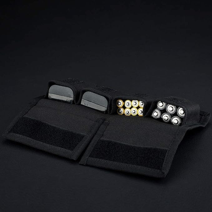 (6 Pockets) Camera Battery and SD Card Pouch Holder for 18650 x 8, AA, LP-E6N LP-E6NH LP-E17 EN-EL14 EN-EL15 NP-FW50 NP-FZ100 NP-W126S Battery,Suitable for Canon M50 Mark II 5DM4 6DM2 80D Sony A7R IV - Image 8