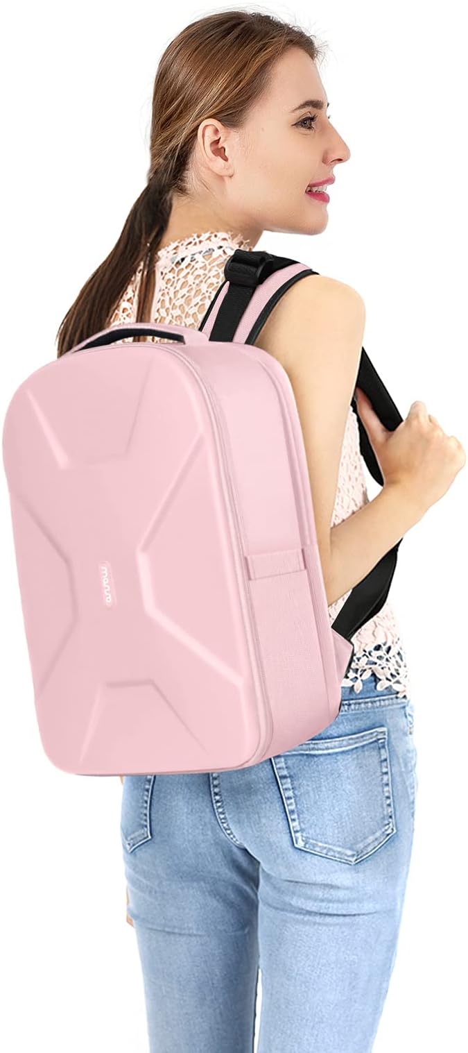 MOSISO Camera Backpack, DSLR/SLR/Mirrorless Photography Camera Bag | 15-16 inch Waterproof Hardshell Case with Tripod Holder&Laptop Compartment Compatible with Canon/Nikon/Sony, Pink - Image 6