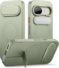 SURITCH for Google Pixel 9a Phone Case, Compatible with MagSafe, Protective Cover with Camera Cover & Adjustable Metal Kickstand for Pixel 9a -Sage Green by SURITCH