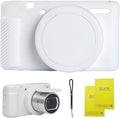 Camera Case for Sony ZV1 Digital Camera.ZV-1 Accessories | Soft Silicone Protective Case Removable Lens Cover,Comes with 2 Screen Protectors and 1 Wrist Strap.(White) by SZHSYJY