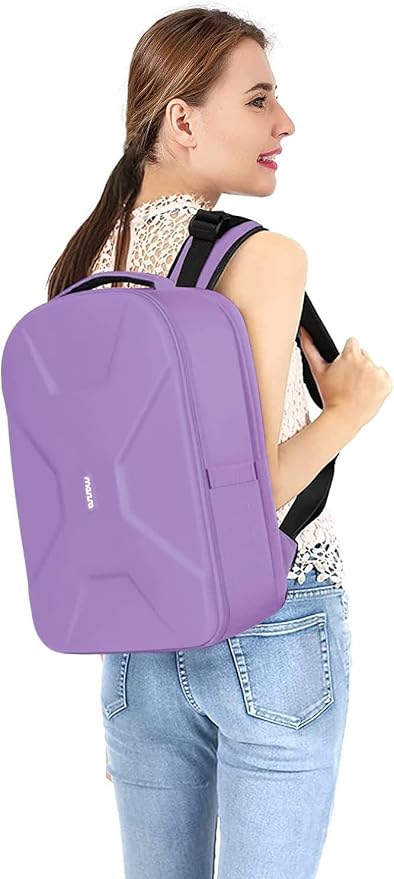 MOSISO Camera Backpack, DSLR/SLR/Mirrorless Photography Camera Bag | 15-16 inch Waterproof Hardshell Case with Tripod Holder&Laptop Compartment Compatible with Canon/Nikon/Sony, Purple - Image 6