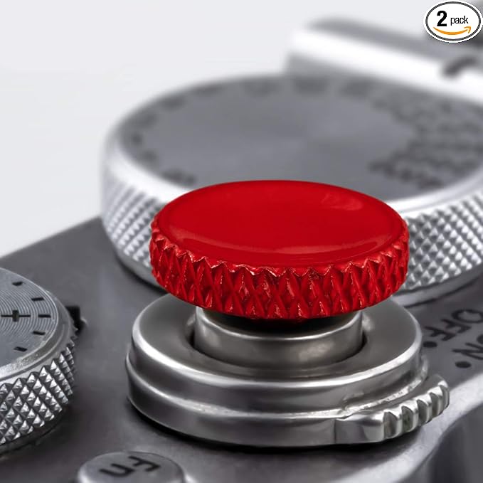 Fuji Shutter Release Button Accessories-Fujifilm Camera Soft Shutter Button | Red Shutter Button for Canon Nikon Leica Film X100V X100F Xt5 Xt4 Xt3 Xt2 Xt30 Xt20 Xt10 Xpro3 Xpro2 Xpro1 by QiangNi