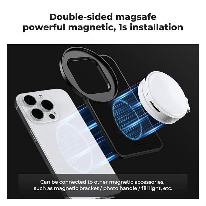 K&F CONCEPT 6.1 inch Magnetic Lens Filter Mount Adapter | Compatible with iPhone and 67mm Threaded Filters, Compatible with 17/16/15/14/13/12, 16/15/14/13/12 Pro, FA201 - Image 4