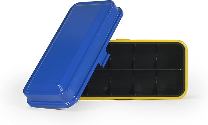 KODAK 120/135 Film Case - for 8 Rolls of 120 Films / 10 Rolls of 35mm Films - Retro Steel Case to Sort & Safeguard Film (Blue Top/Yellow Body) - Image 5