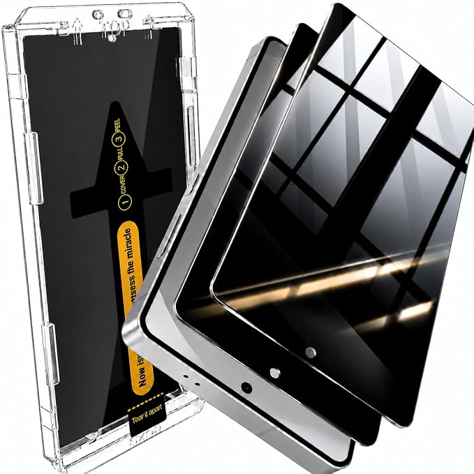 2 Pack for S25 Ultra Privacy Screen Protector Tempered Glass | True 24°Anti Spy, Fingerprint Compatible, 9H Hardness Military Grade Shatterproof, Auto Dust-Elimination by JavoYion
