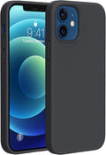 Miracase Silicone for iPhone 12 Case and iPhone 12 Pro Case, Black | Liquid Silicone Gel Rubber Shockproof Drop Protection Phone Case for iPhone 12/12 Pro 6.1 inch by Miracase