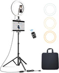 Elitehood 12’’ Ring Light with Tripod Stand (72’’ Tall) & iPad/Phone Holder | Dimmable Selfie Circle LED Lights Ringlight for Video Recording, Conference, Makeup, Laptop, Computer, Webcam, YouTube by Builtyourelitelive