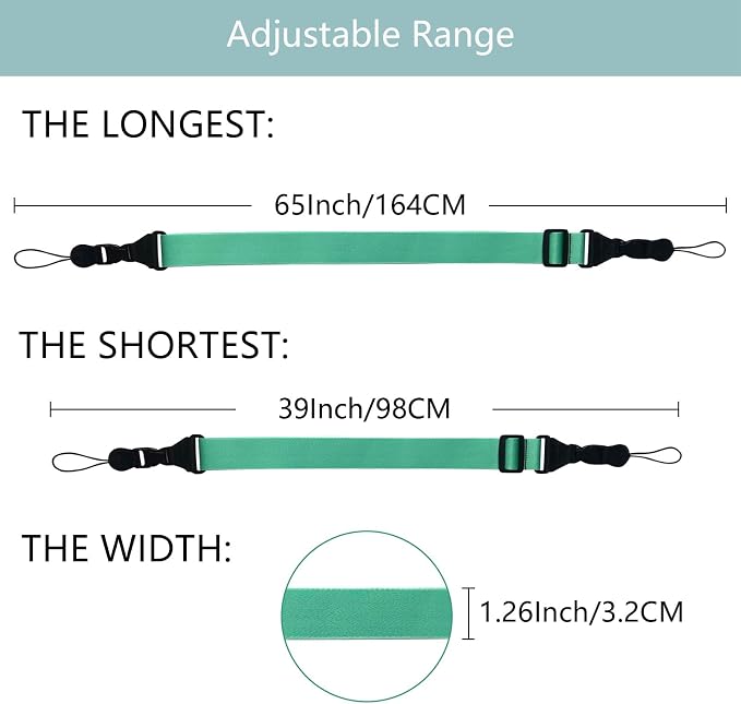 3 Pack Adjustable Shoulder Strap:Comfortable for iPad Strap Nylon Neck Lanyard for iPad/Samsung Tablet Case,Camera Binocular Crossbody Laptop Luggage Bag(Mint Green) | for iPad/Samsung Tablet Case,Camera Binocular Crossbody Laptop Luggage Bag - Image 2