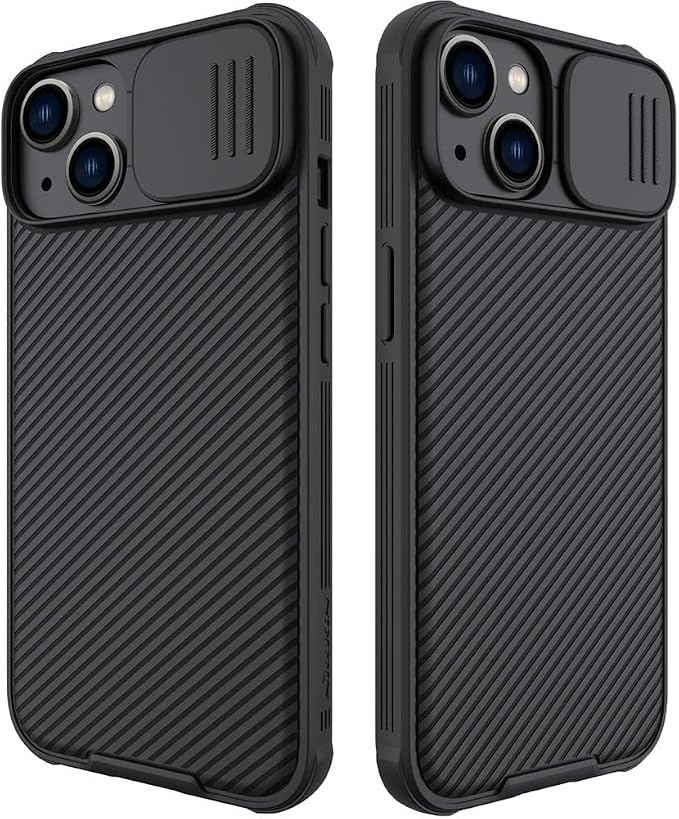 Mangix for iPhone 14 Case with Camera Cover,Slim Fit Thin Polycarbonate Protective Shockproof Cover with Slide Camera Cover, Upgraded Case for Apple iPhone 14 6.1inch (Black) by Mangix