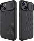 Mangix for iPhone 14 Case with Camera Cover,Slim Fit Thin Polycarbonate Protective Shockproof Cover with Slide Camera Cover, Upgraded Case for Apple iPhone 14 6.1inch (Black) by Mangix