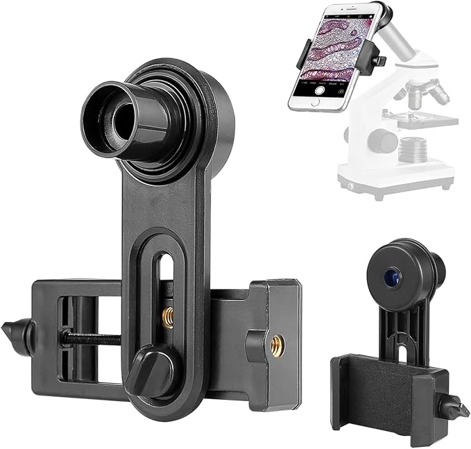 Smartphone Camera Adapter for Microscope Eyepiece Tube 23.2mm - Built-in 16X Microscope Eyepiece by CelticBird